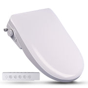 Electric Bidet Seat for Elongated Toilets in White