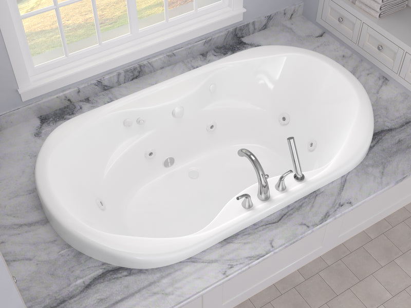 Atlantis Whirlpools Indulgence 41 x 70 Oval Whirlpool Jetted Bathtub