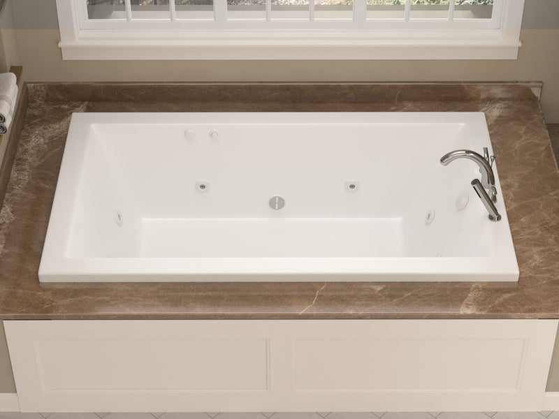 Atlantis Whirlpools Venetian 36 x 66 Rectangular Whirlpool Jetted Bathtub with Reversible Drain