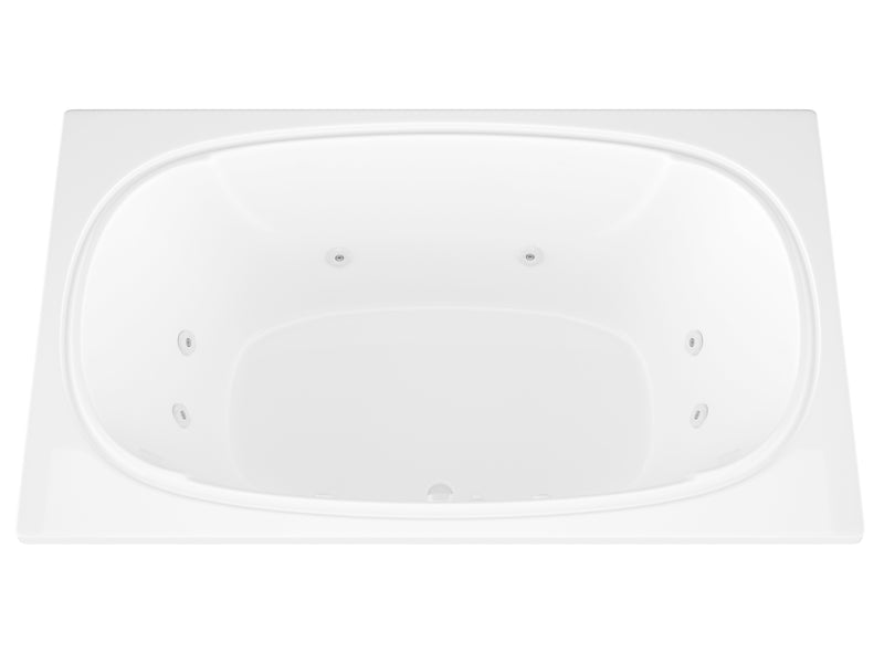 Atlantis Whirlpools Charleston 48 x 78 Rectangular Whirlpool Jetted Bathtub with Reversible Drain