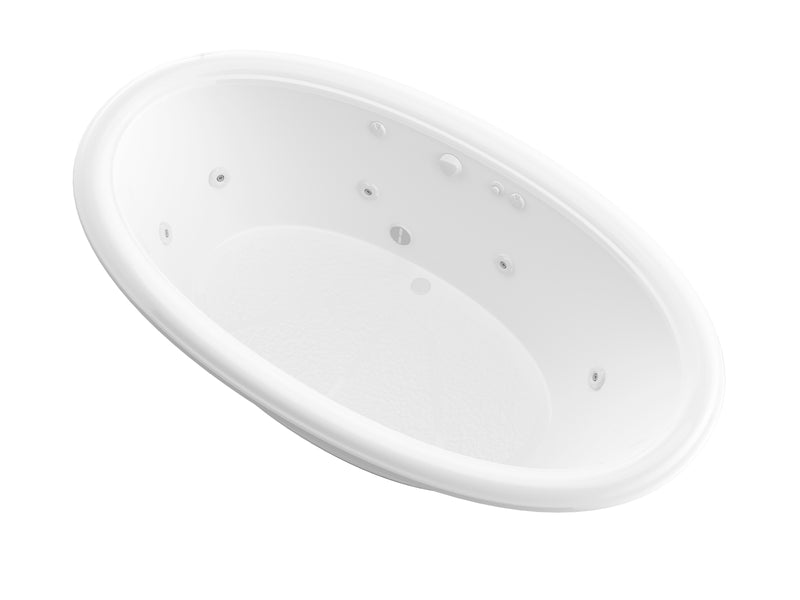 Atlantis Whirlpools Petite 44 x 78 Oval Whirlpool Jetted Bathtub