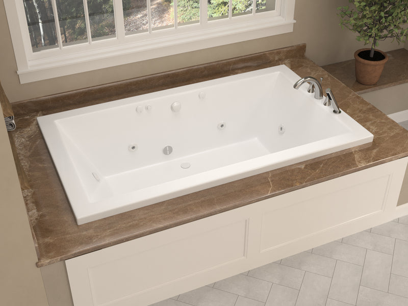 Atlantis Whirlpools Venetian 42 x 72 Rectangular Whirlpool Jetted Bathtub with Reversible Drain