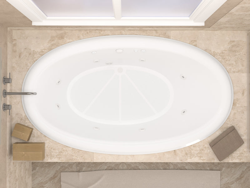 Atlantis Whirlpools Petite 44 x 78 Oval Whirlpool Jetted Bathtub