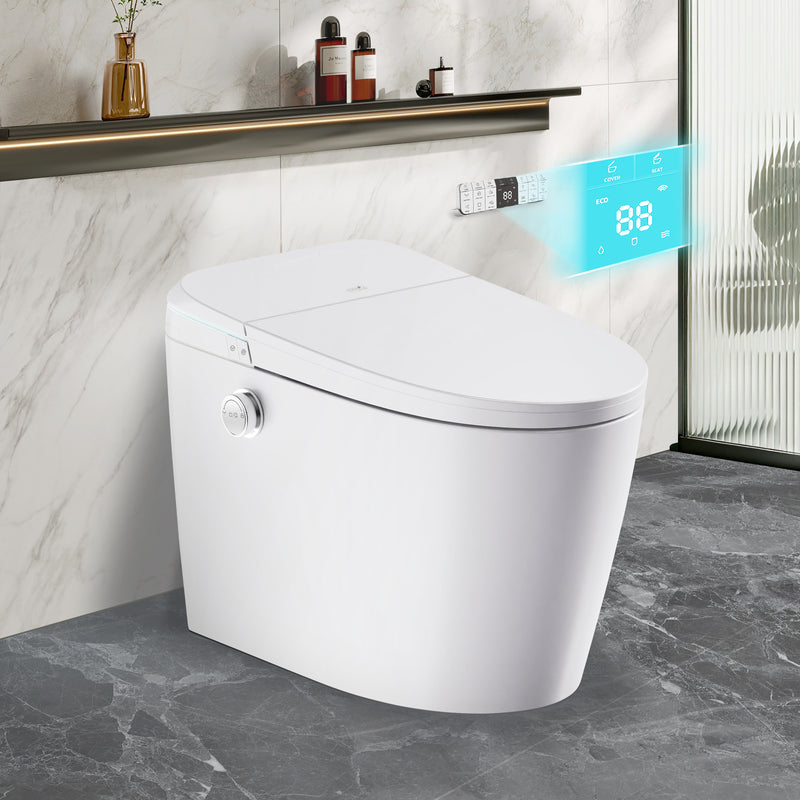 ANZZI ENVO Dia Series 1.28 GPF Smart Bidet Toilet with Auto Open, Dual Flush, and Heated Seat