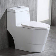 WOODBRIDGE T-0019 Dual Flush Elongated One Piece Toilet with Soft Closing Seat