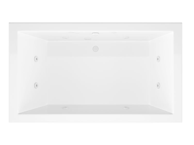 Atlantis Whirlpools Venetian 42 x 72 Rectangular Whirlpool Jetted Bathtub with Reversible Drain